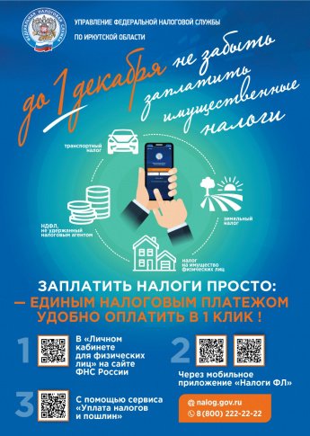 До 1 декабря не забыть заплатить имущественные налоги