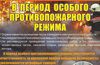 С 03.05.2024 на территории Усть-Удинского района особый противопожарный режим